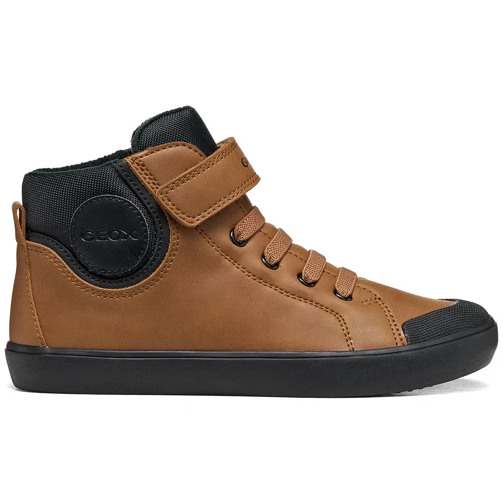 Детские кроссовки для мальчиков с вощеным эффектом Gisli Geox, Brown