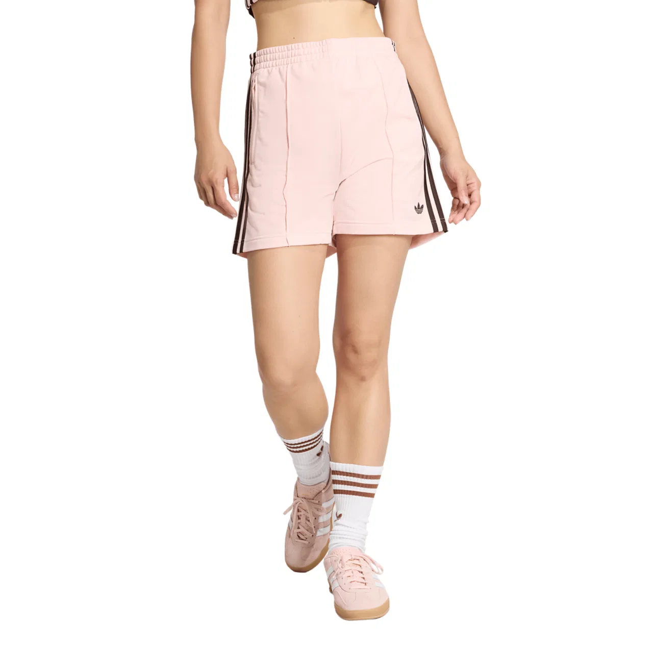 Женские шорты FB Adicolor Sport Adidas, цвет Sandy Pink/Aurora Coffee