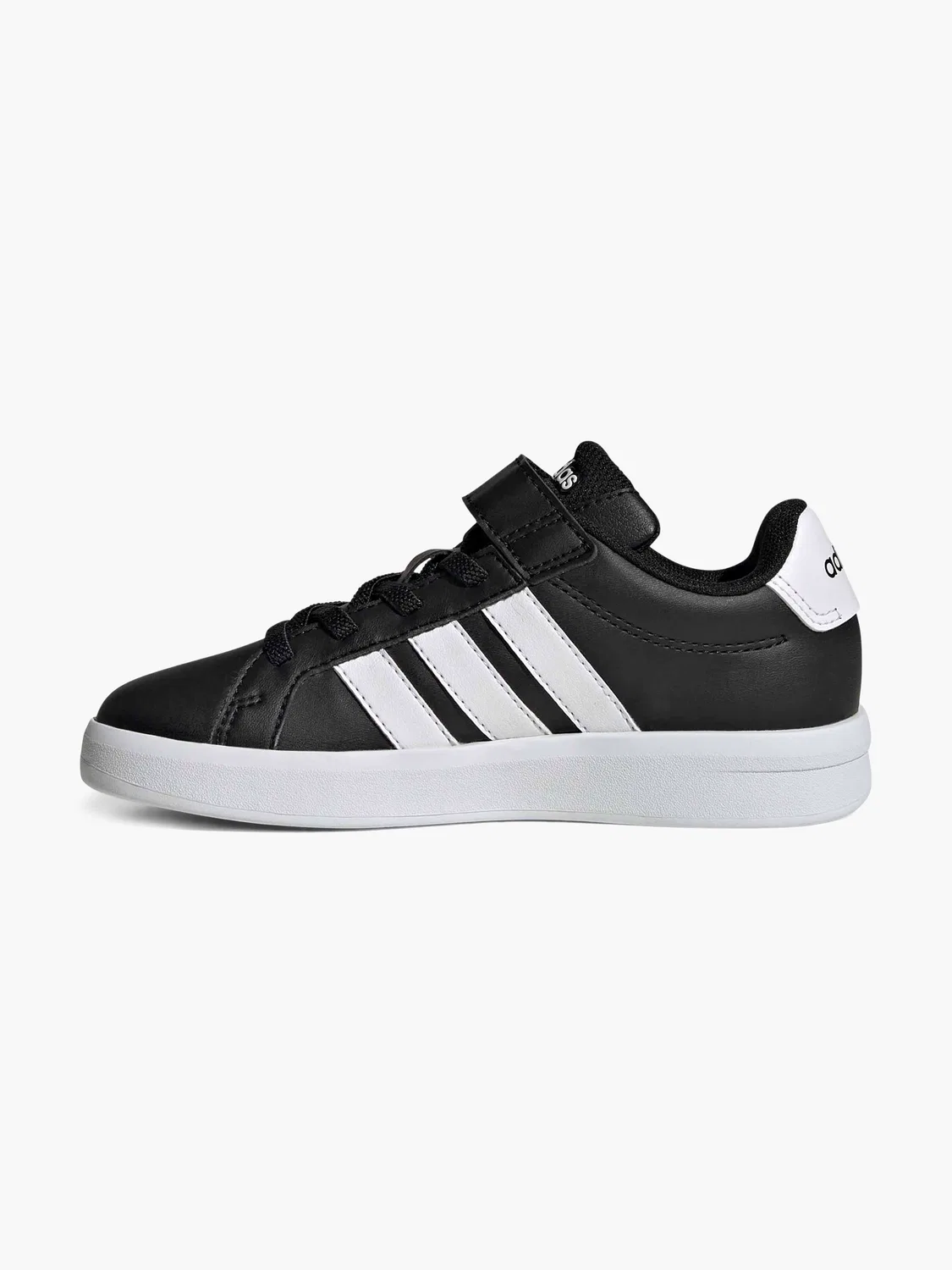 Детские полуботинки с эластичной шнуровкой Adidas, черный — фото 3