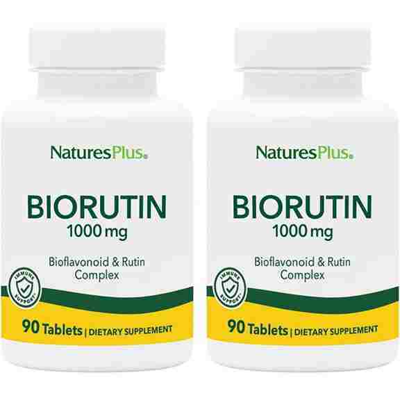 

Биорутин NaturesPlus Biorutin 1000 мг, 2 упаковки по 90 таблеток