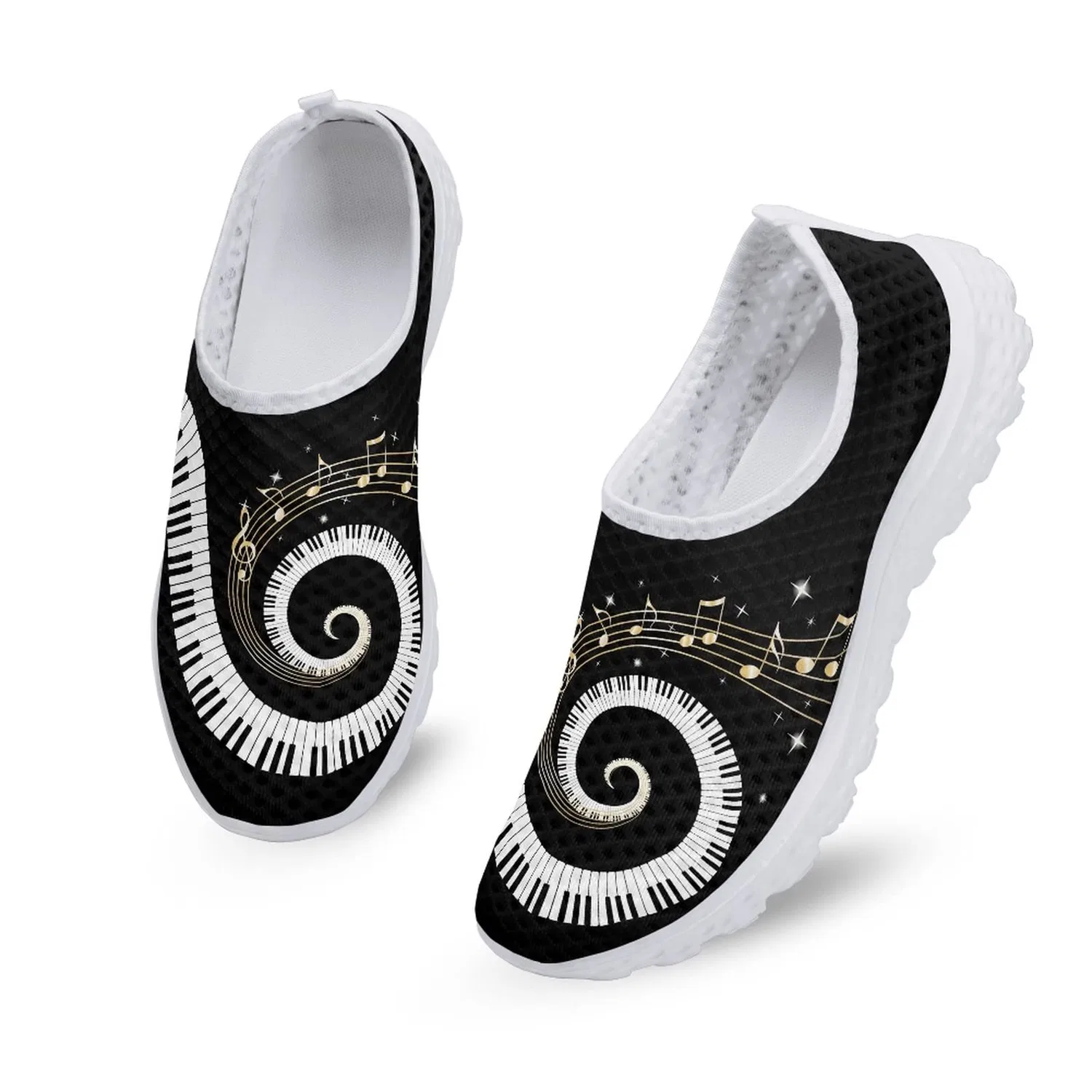 Детские кроссовки для девочек с принтом Snowflake Butterfly Ethnic Pattern Kuiaobaty, Modello Astratto Di Piano — фото 4
