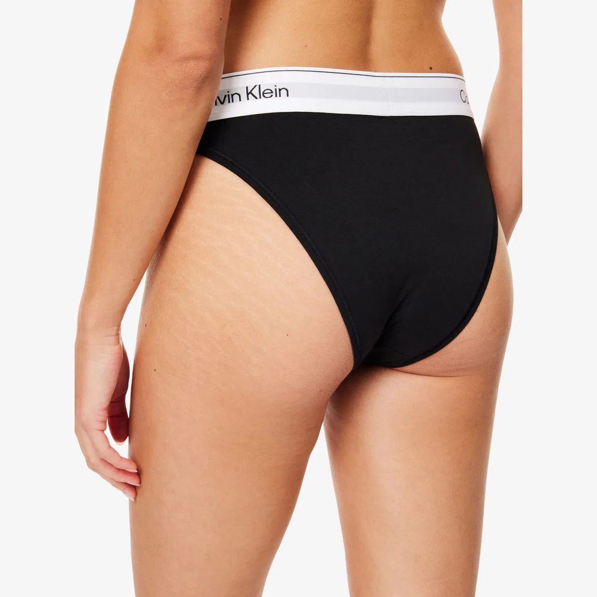 Легендарные танга-топ из хлопково-модалового трикотажа с высоким голенищем Calvin Klein, черный — фото 4