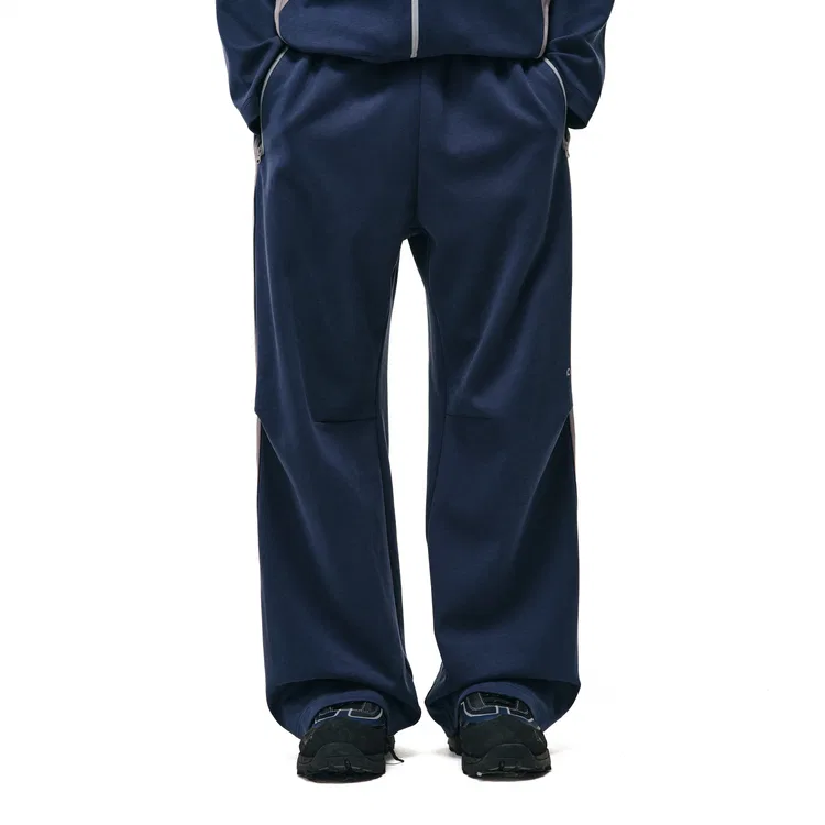 Детские штаны из футера с умеренным прямым кроем FPA, Navy Blue — фото 3