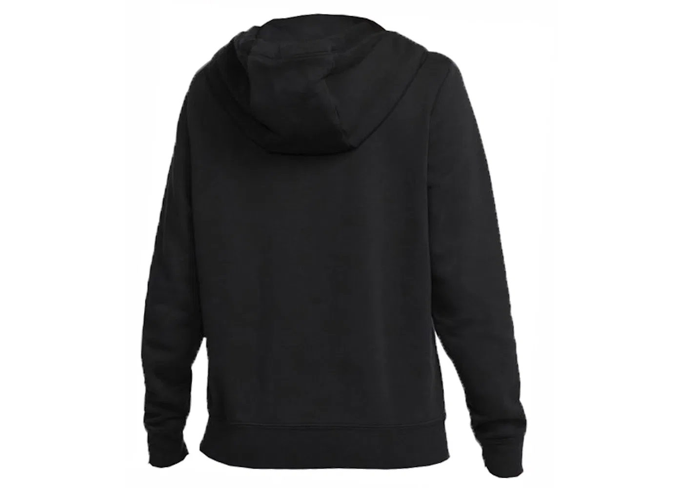 Женская флисовая худи на молнии с капюшоном Nike Club Fleece, Black/White — фото 2