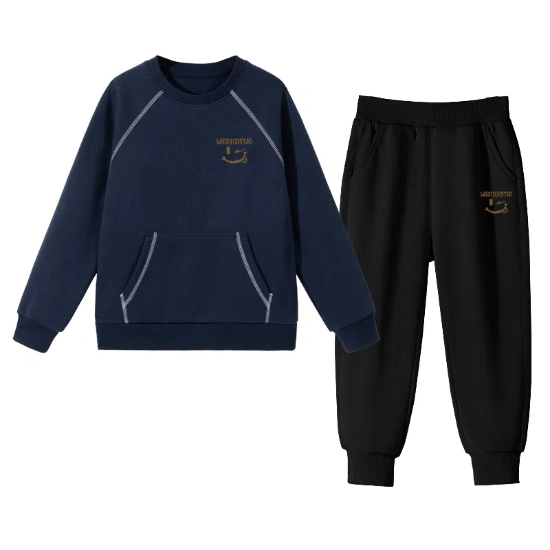 Детский спортивный комплект с принтом Smiley Face K, Navy Blue/H Brown, WARRIOR