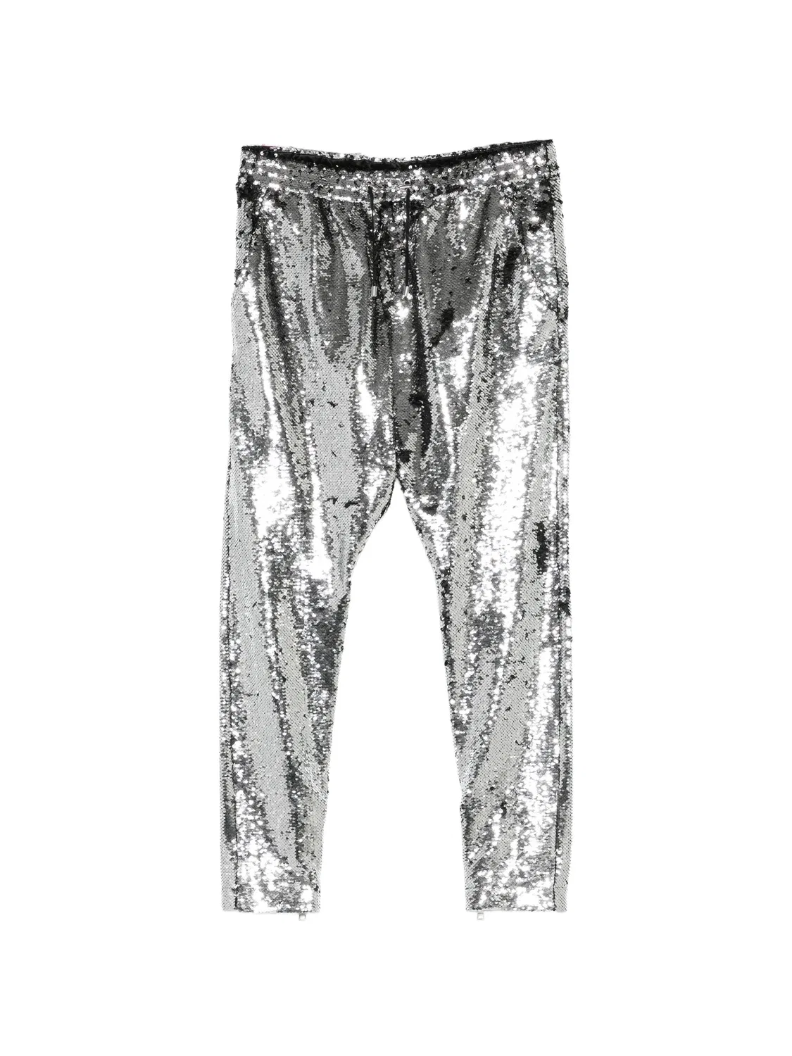Брюки на шнурке с пайетками, серебристые Balmain, серебристый