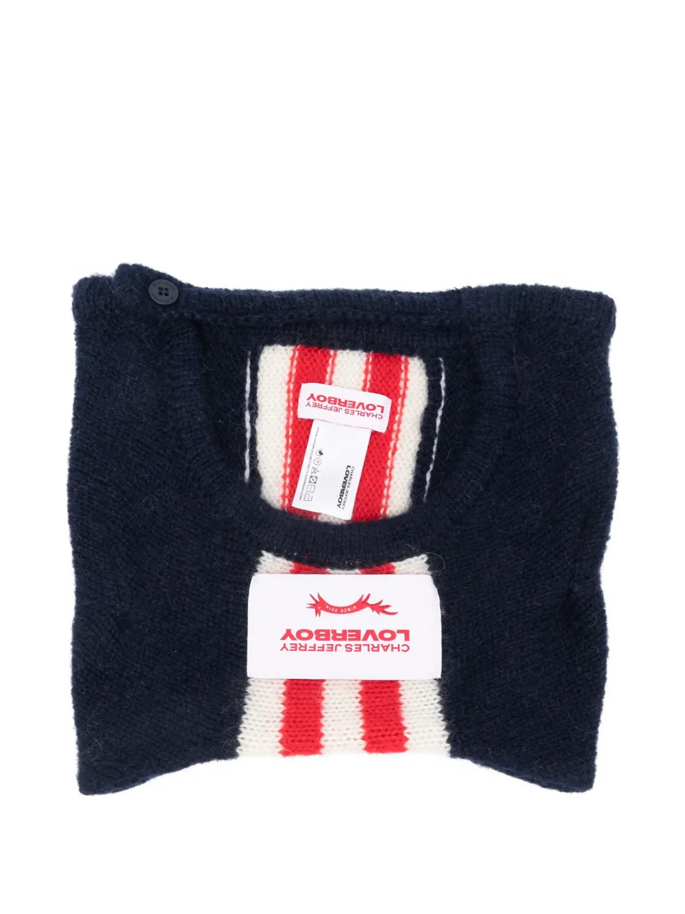 

Полосатый капюшон Charles Jeffrey Loverboy, синий