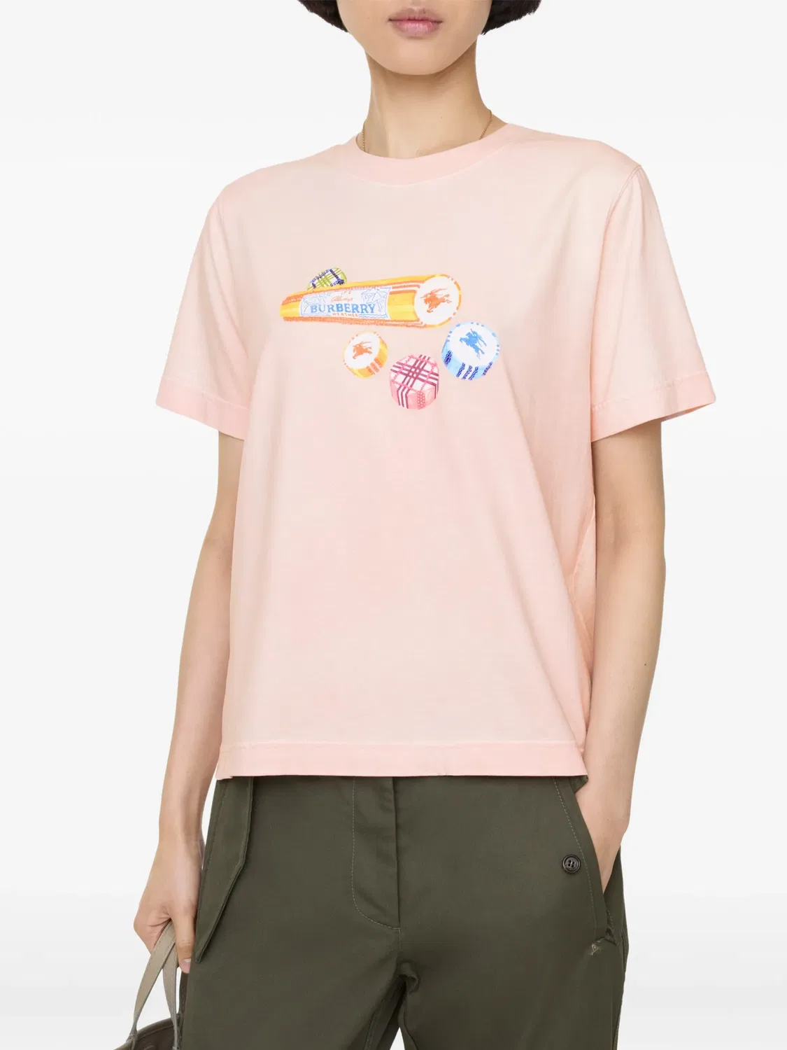 Футболка Candy Rock Burberry, розовый — фото 2