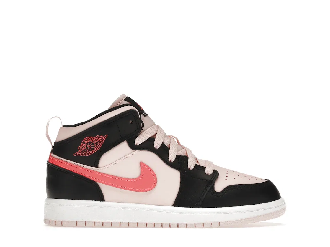 Детские кроссовки Lifestyle Jordan 1 Mid Atmosphere, Black/Light Pink/Hot Pink