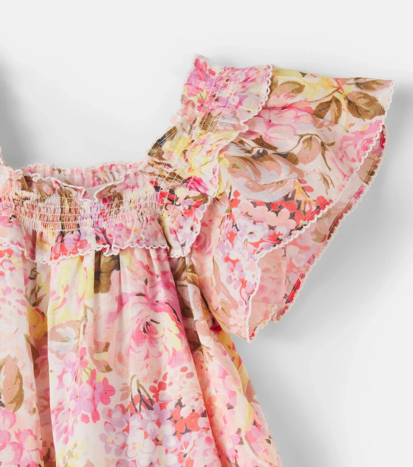 Платье с цветочным принтом Zimmermann Kids, мультиколор — фото 4