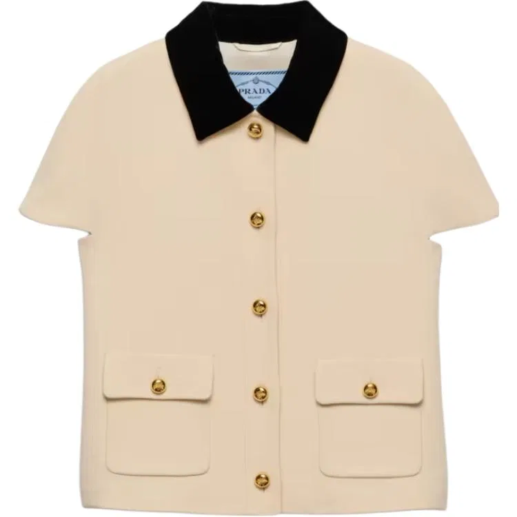 Женское пальто с поясом Beige Yellow PRADA