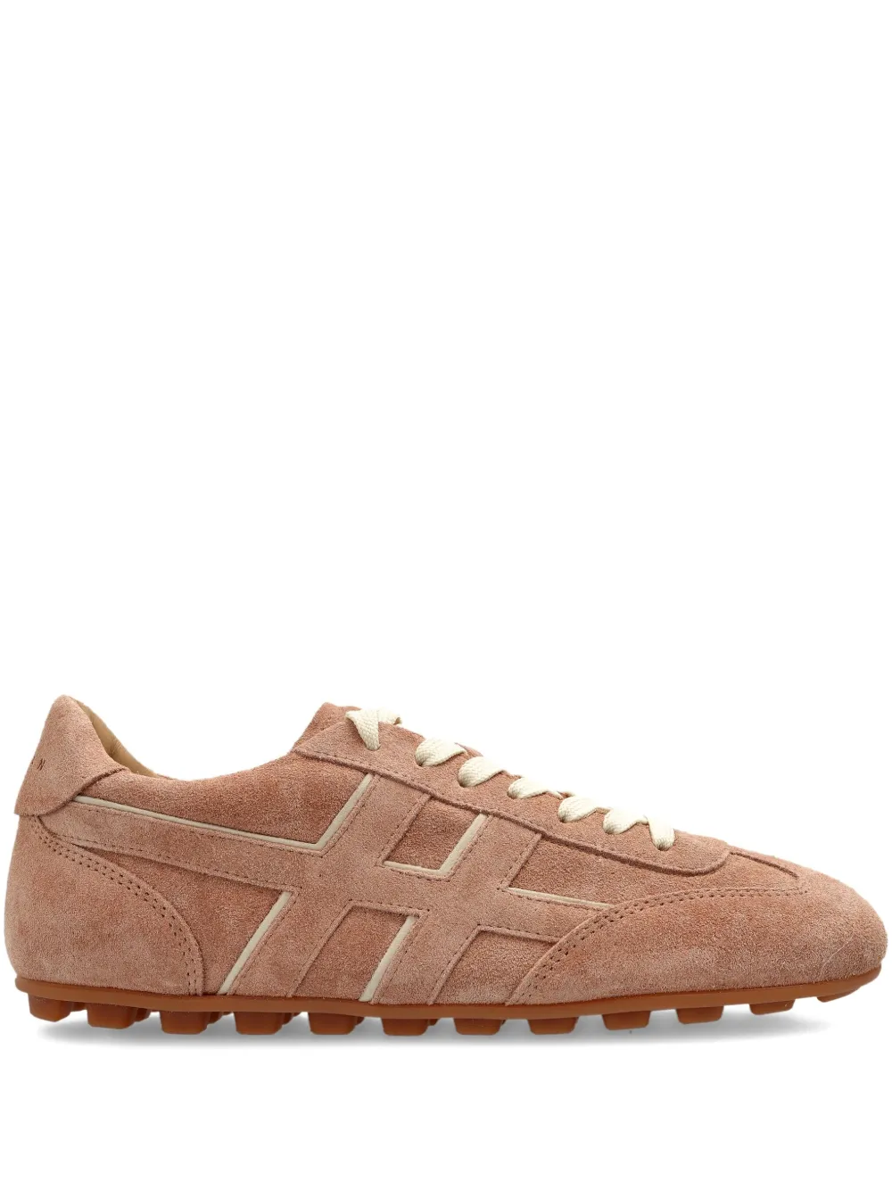 Кроссовки Olympia H-detail из кожи Hogan, коричневый
