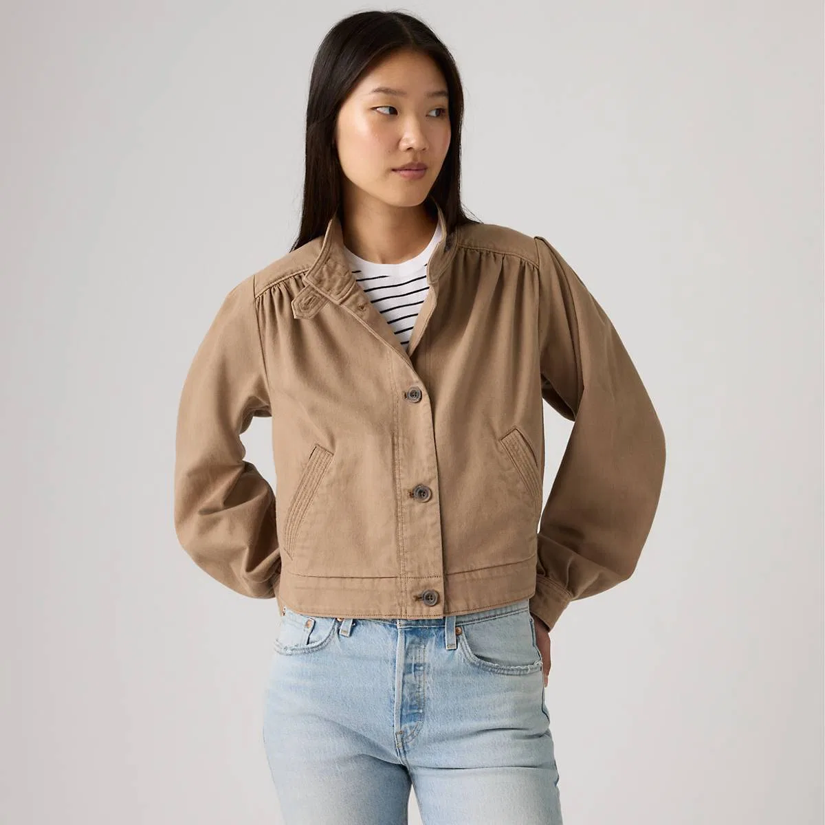 довольно короткое пальто Parker Levi's, Pine Bark Gd Jump Ju - Brown