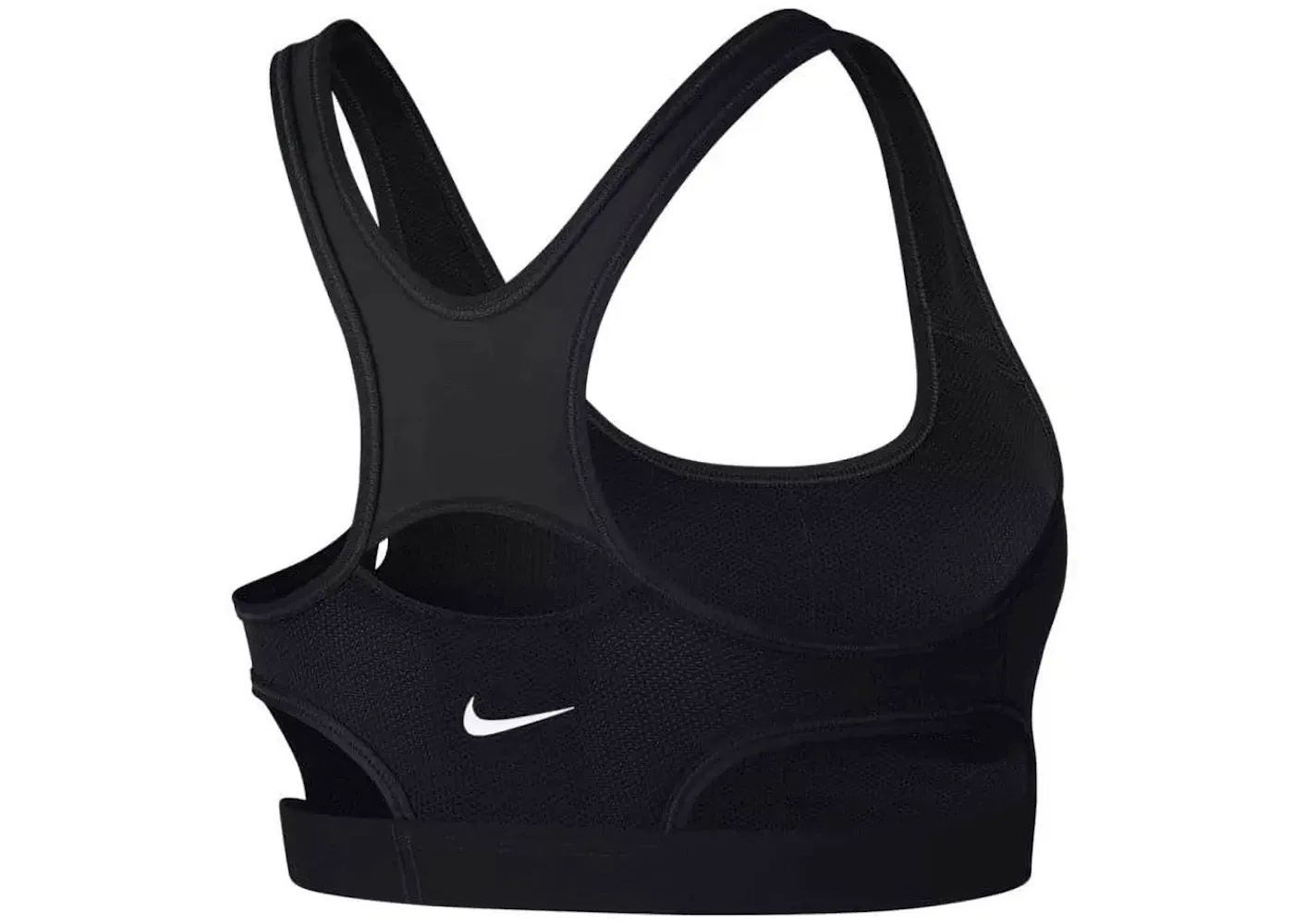 Женский спортивный бюстгальтер с мягкими чашками Nike Pro Classic Padded Logo, Black — фото 2