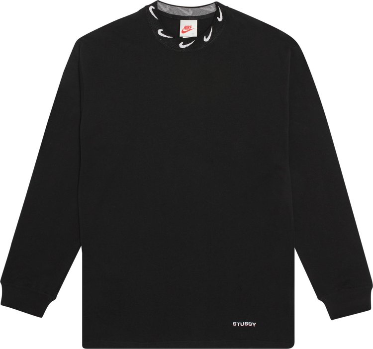 

Лонгслив Nike x Stussy NRG BR Long-Sleeve Knit Top 'Black', черный