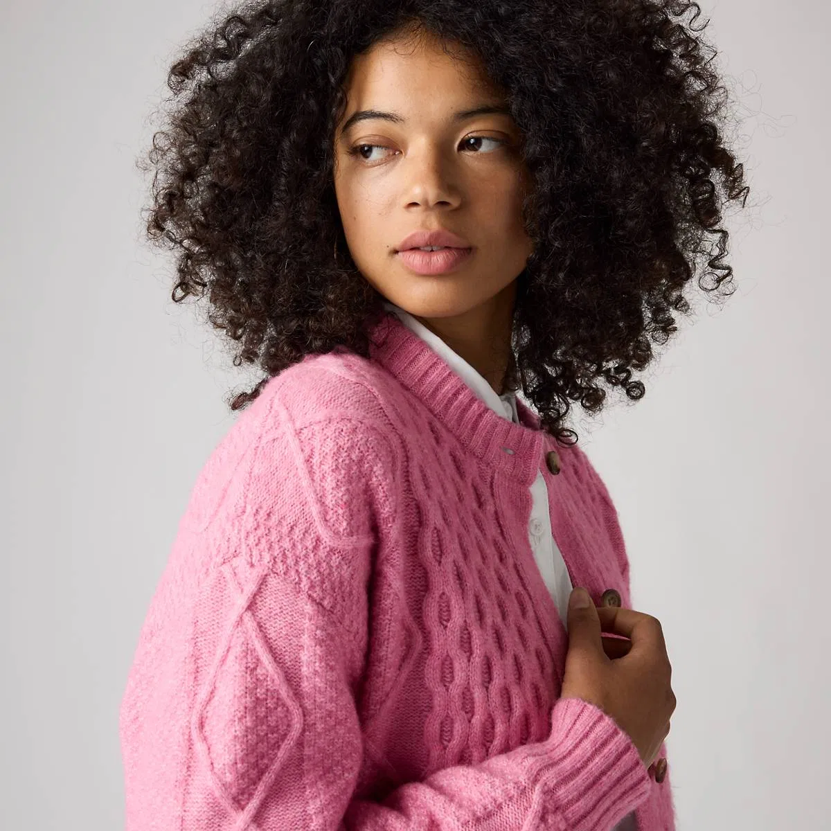 Кардиган Charlotte с круглым вырезом Levi's, Wild Rose Heather Wild Rose - Pink — фото 2