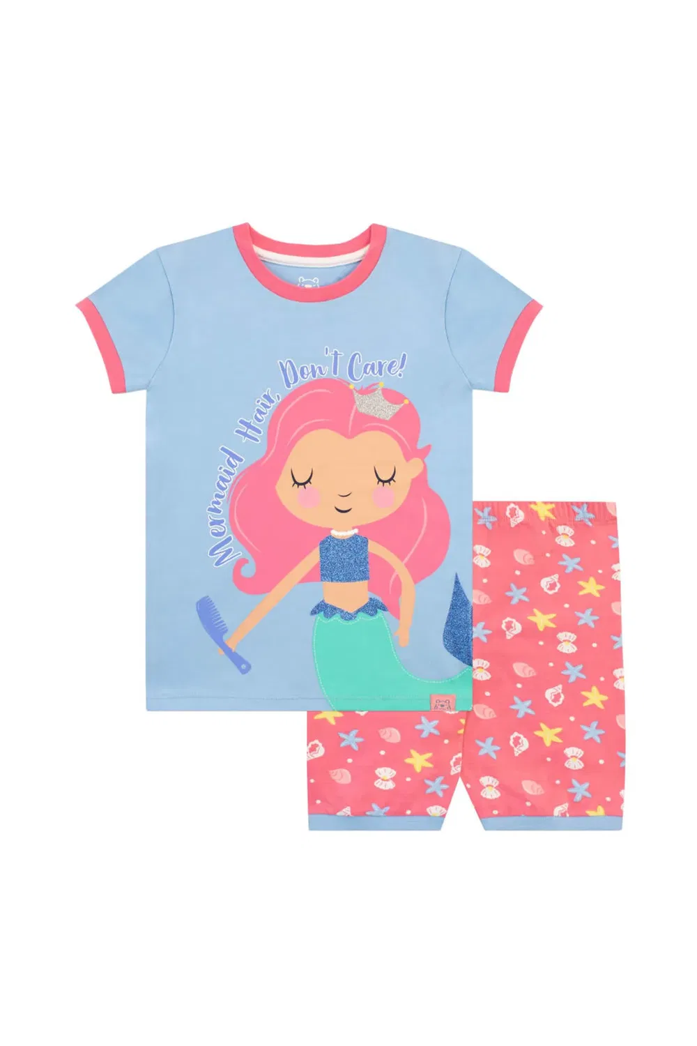 Детская пижама с принтом Mermaid Hair Don't Care Harry Bear, Pink