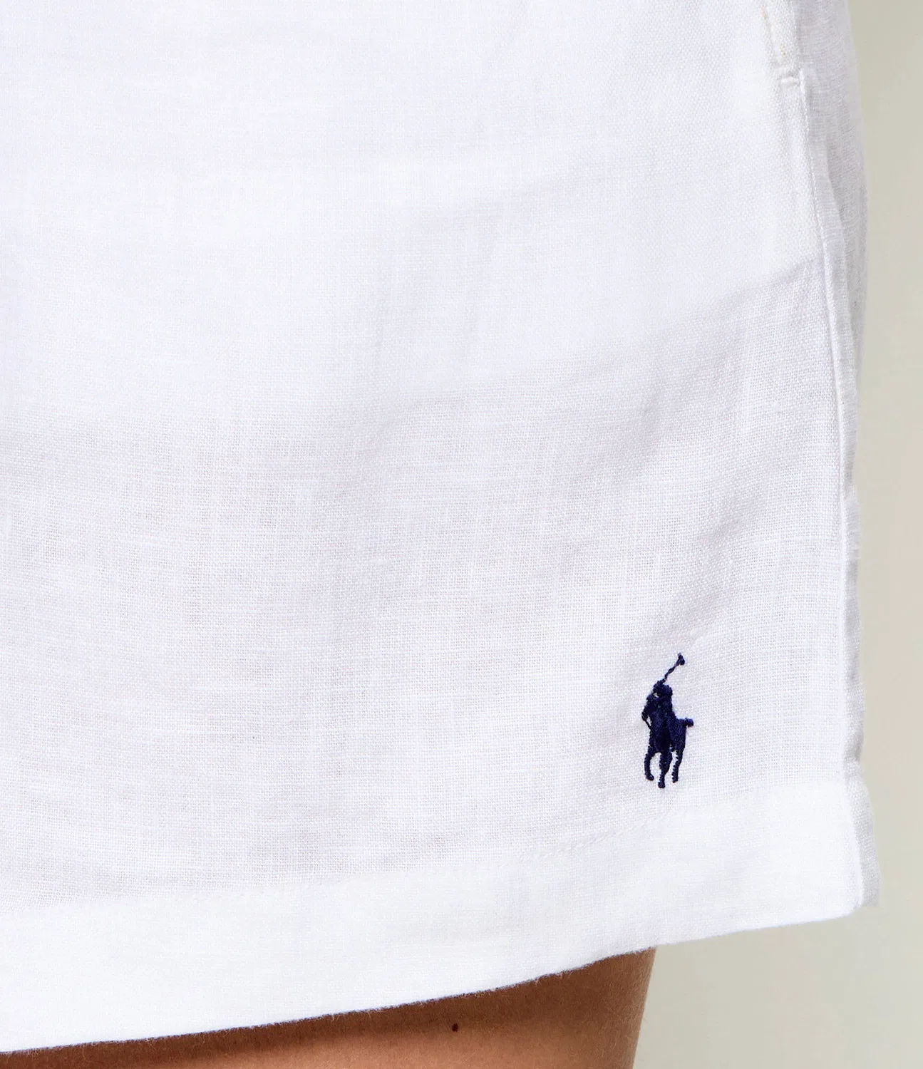 Льняные шорты Polo Ralph Lauren, Bianco — фото 4