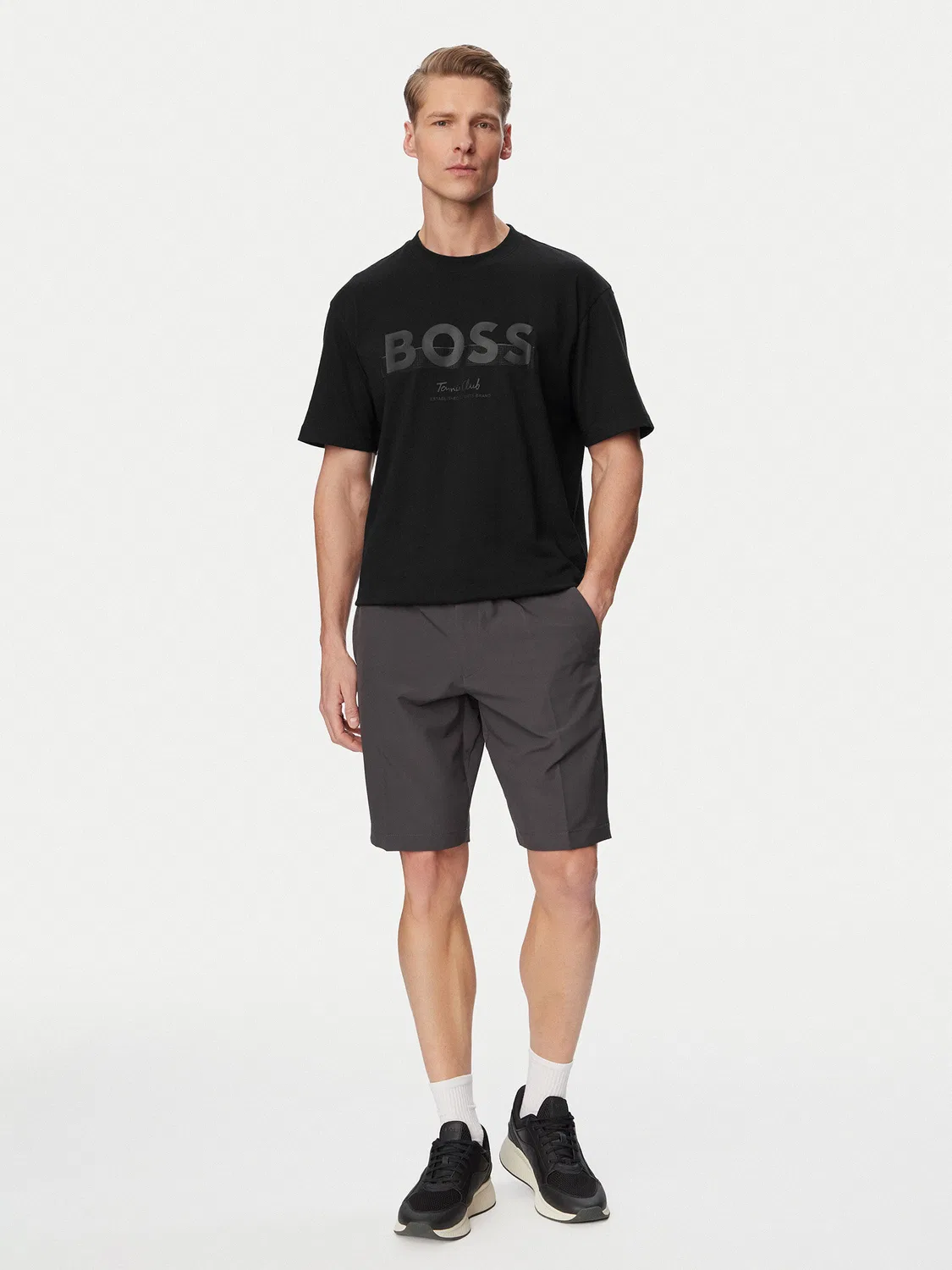 Мужская футболка свободного кроя Ts Member Logo Boss, черный — фото 2