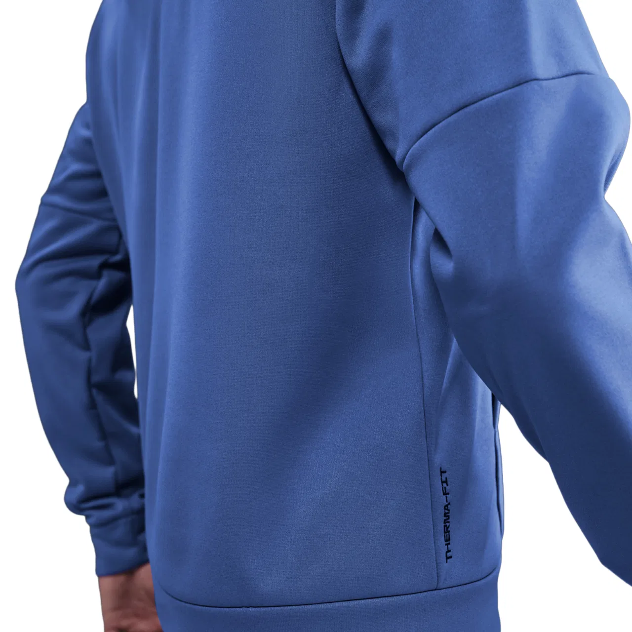 Мужское худи с флисовой подкладкой Nike Therma Fleece Pullover Hoodie, Comet Blue/Black — фото 2