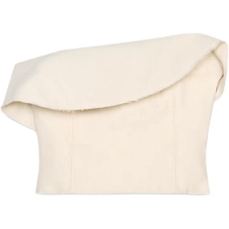 Женский топ без бретелек ZW Strapless Top Raw White, ZARA, Raw White