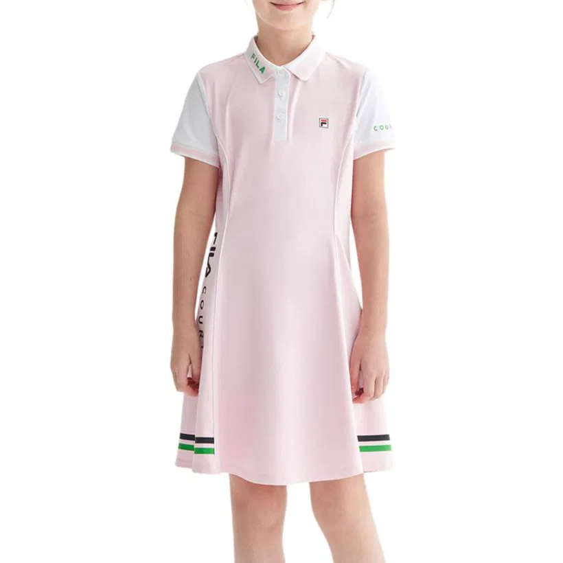 Детское платье для девочек хлопковое FILA KIDS, Soft Pink — фото 4