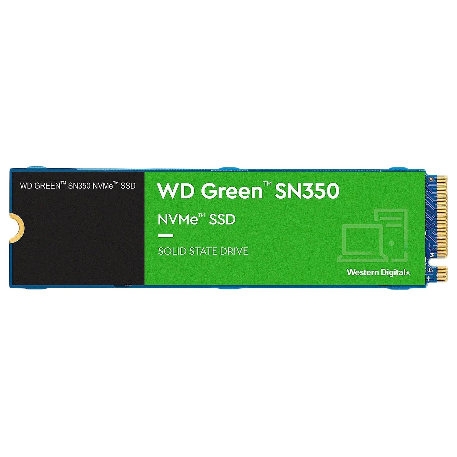 

Внутренний твердотельный накопитель Western Digital WD Green SN350, WDS100T3G0C, 1Тб, M.2 2280