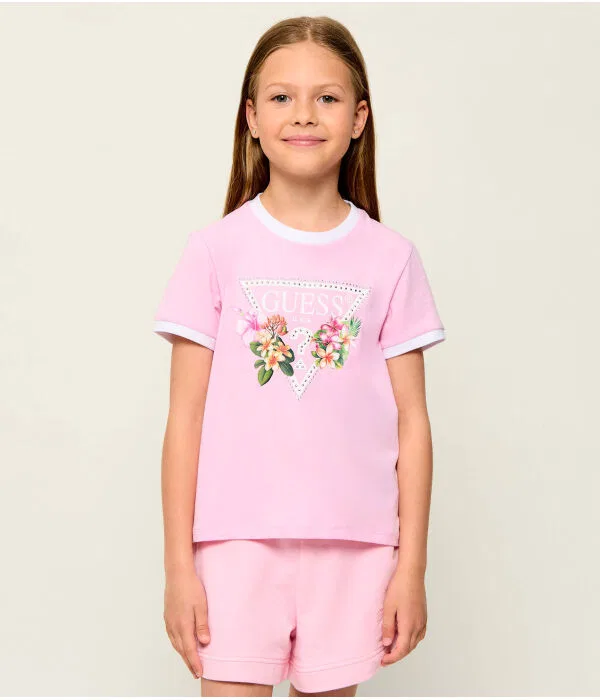 Детская футболка с круглым вырезом Guess, Rosa