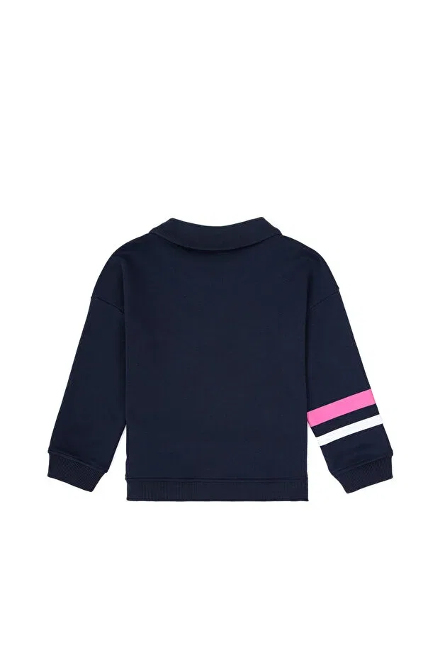 Детские свитшот для девочек с принтом U.S. Polo Assn., Navy Blue — фото 2