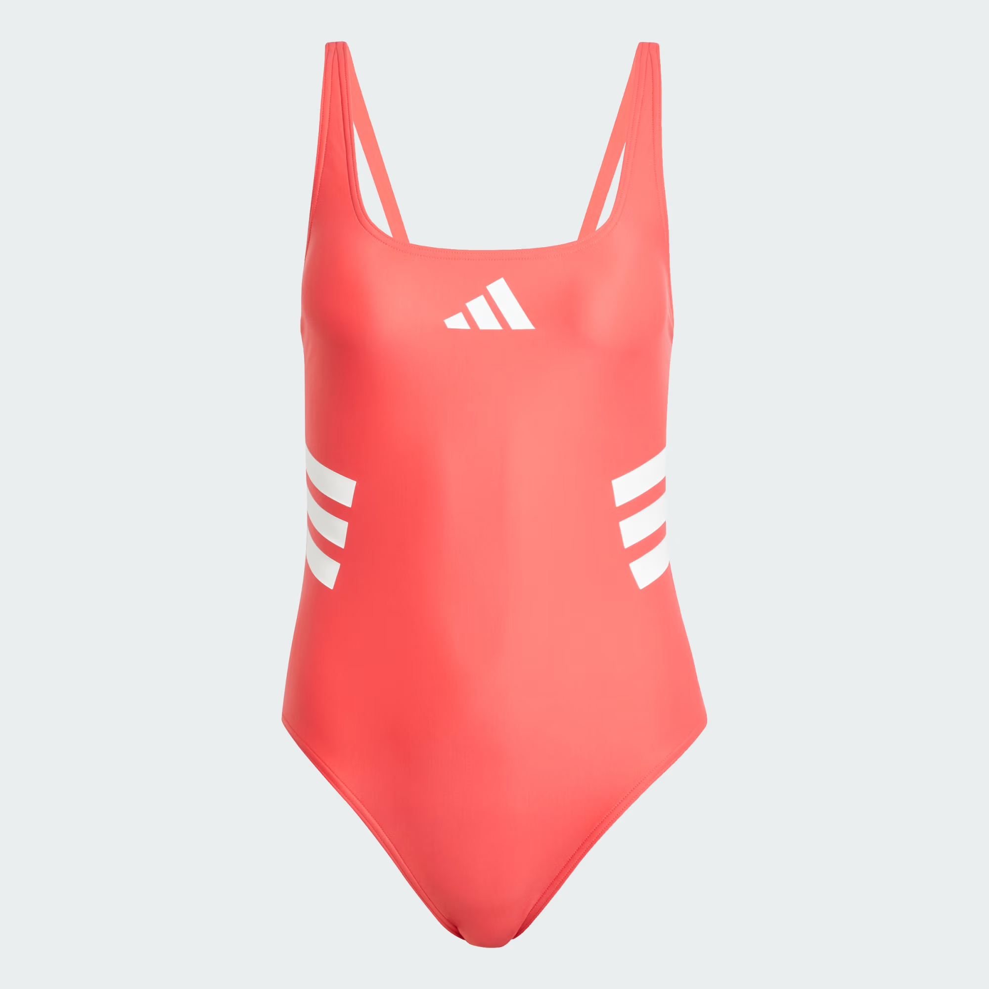 

Купальник слитный Adidas 3-Stripes U-back, красный
