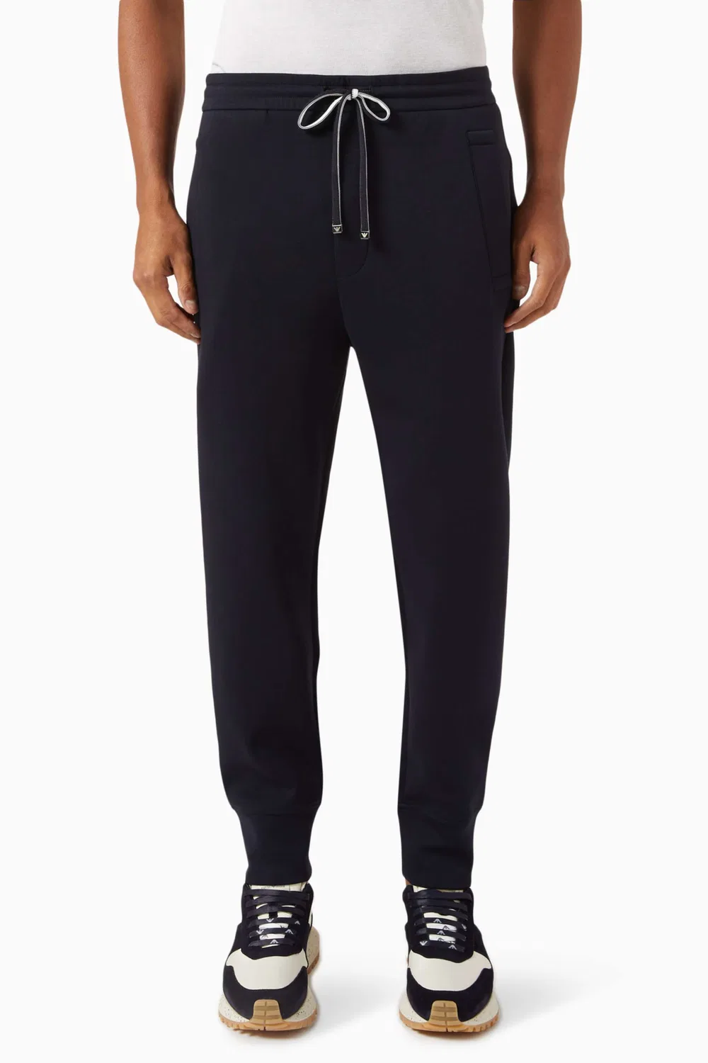 Брюки хлопковые Emporio Armani, синий
