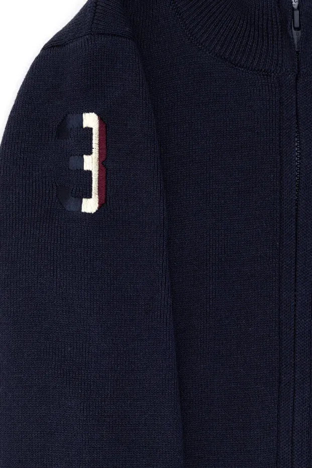 Детский кардиган для мальчиков однотонный U.S. Polo Assn., Navy Blue — фото 4