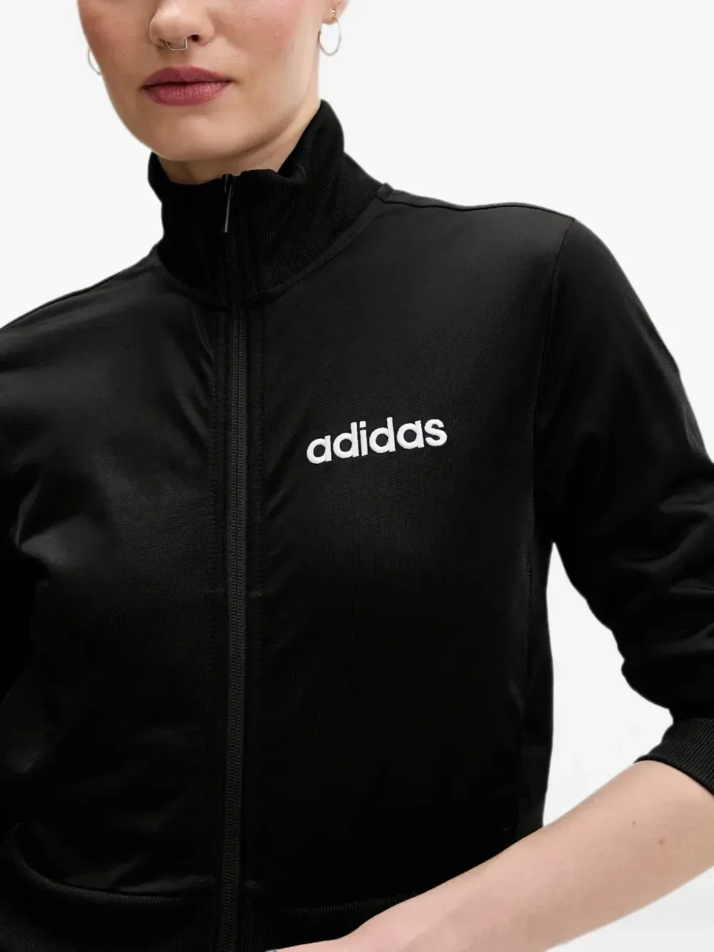 Спортивный костюм с вышитым логотипом Adidas, черный — фото 4