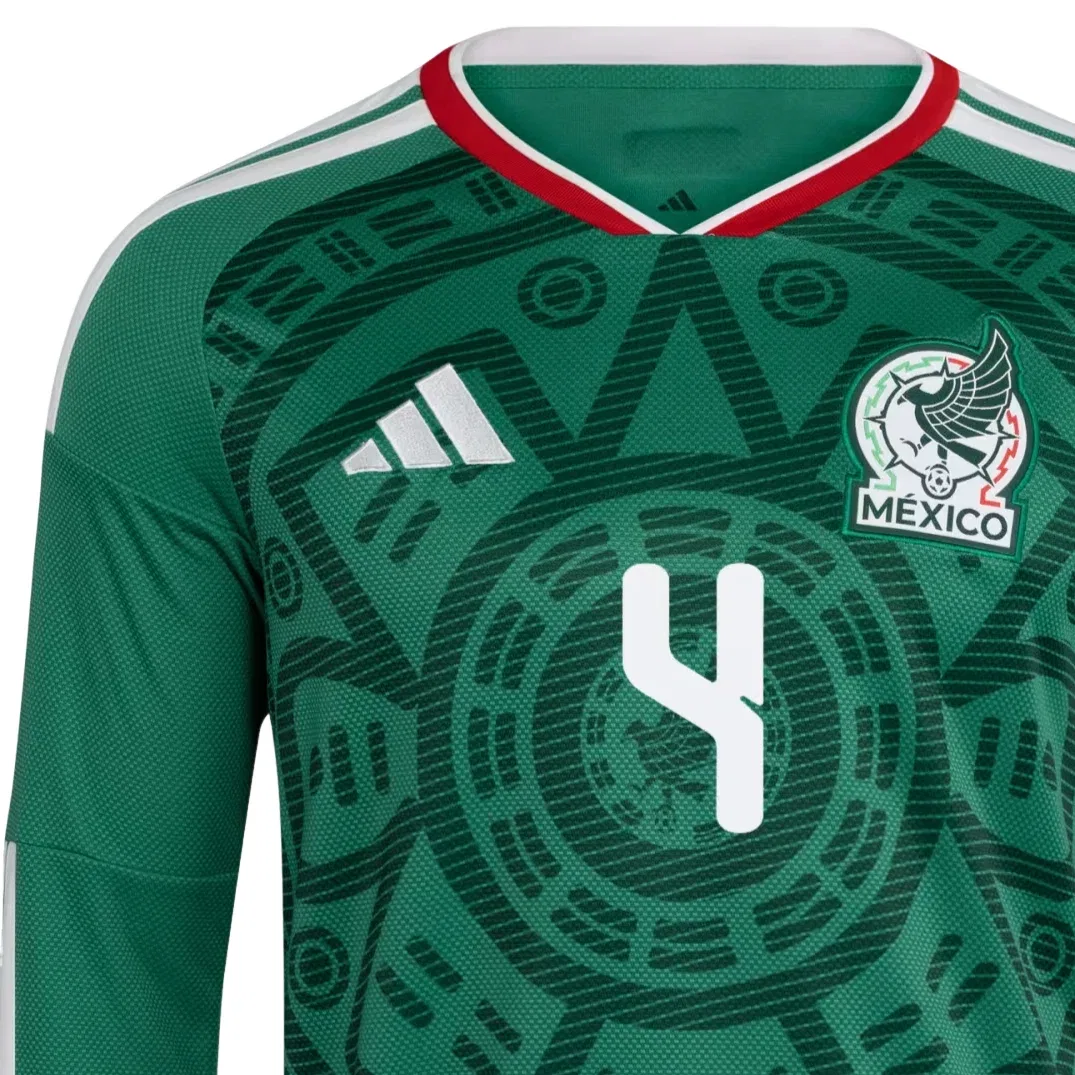 Мужская футболка с длинным рукавом Mexico 26 Home Julian Alvarez Adidas, зеленый — фото 4