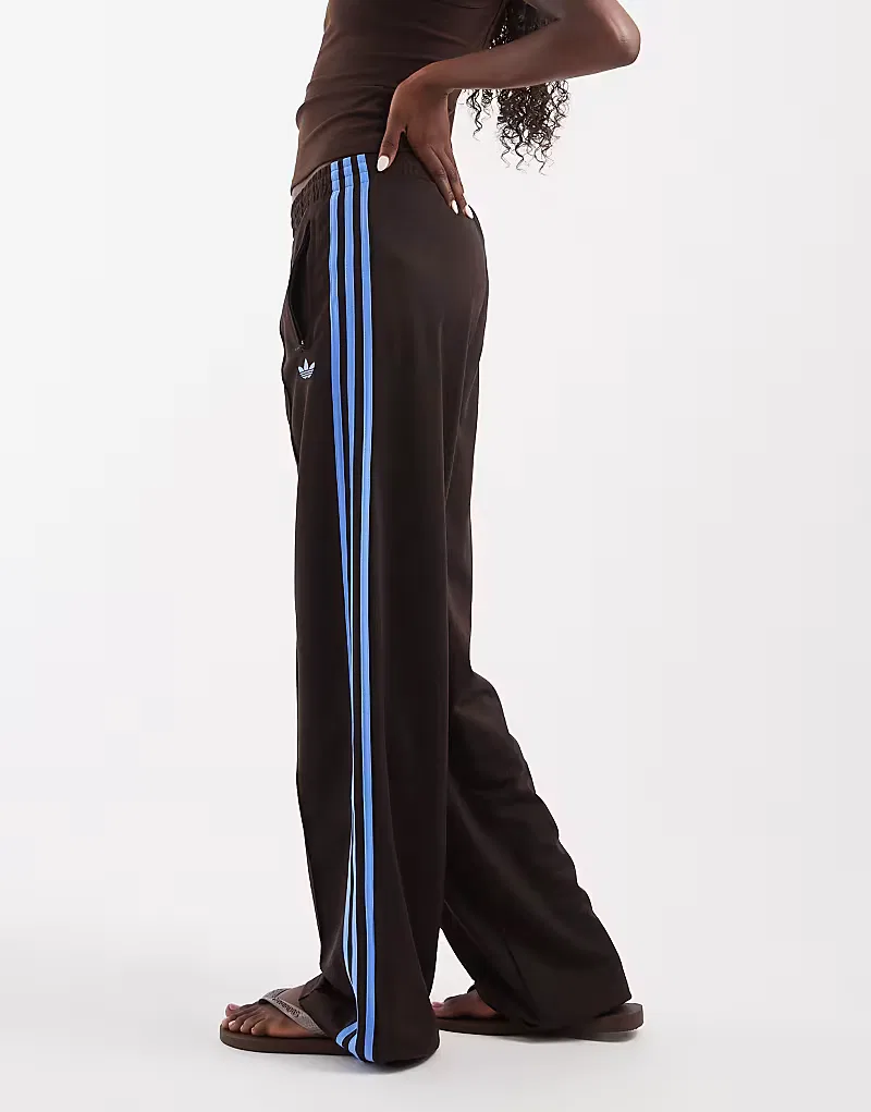 Свободные спортивные брюки Adidas Originals Firebird коричневого и, синий — фото 3
