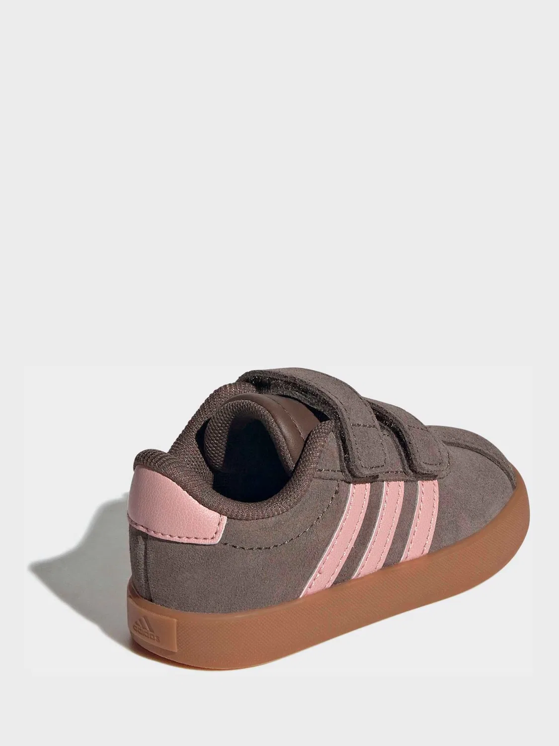 Кроссовки детские adidas VL Court 3.0, коричневый/розовый — фото 4