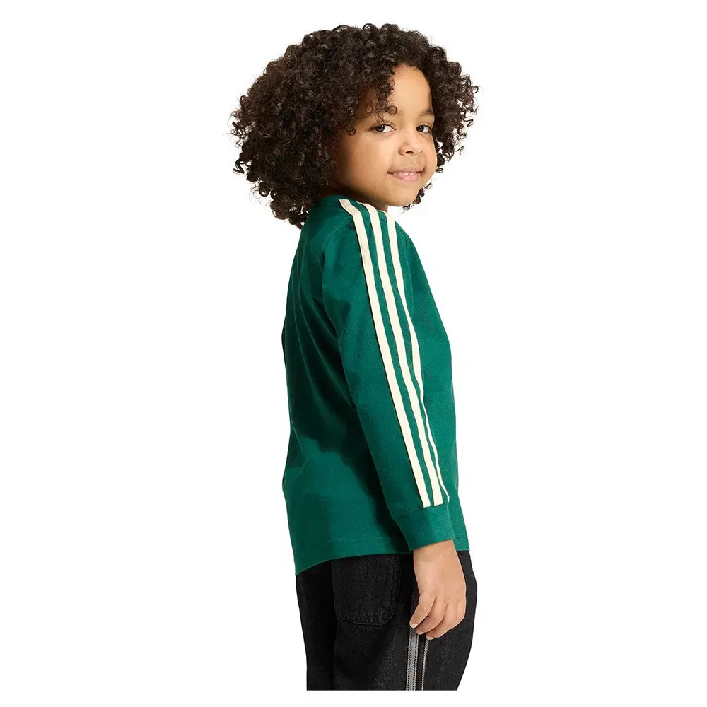 Детская футболка с длинным рукавом 3-Stripes Adidas Originals, Green — фото 2