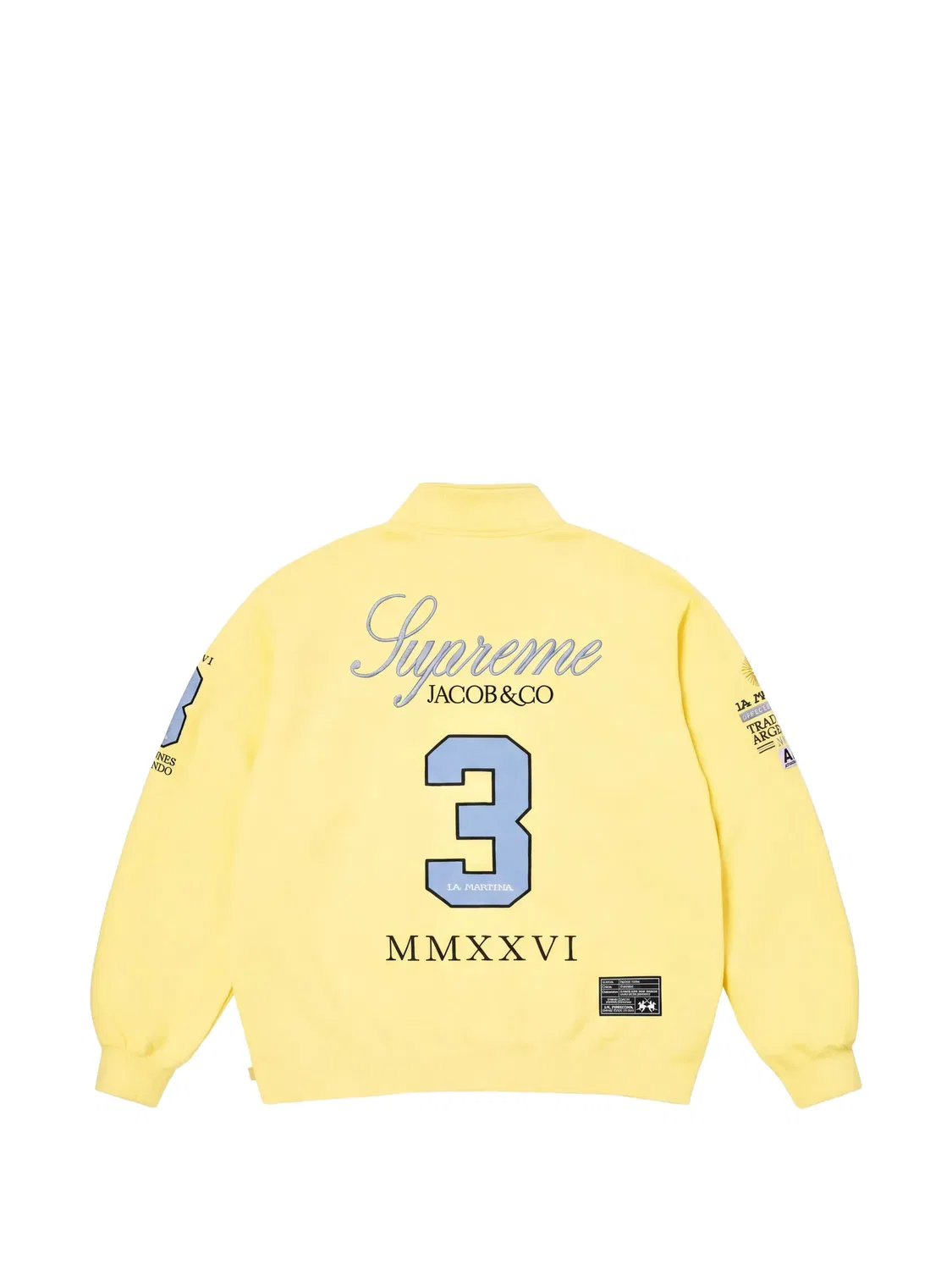Толстовка из коллаборации с La Martina x Jacob & Co Supreme, желтый — фото 2