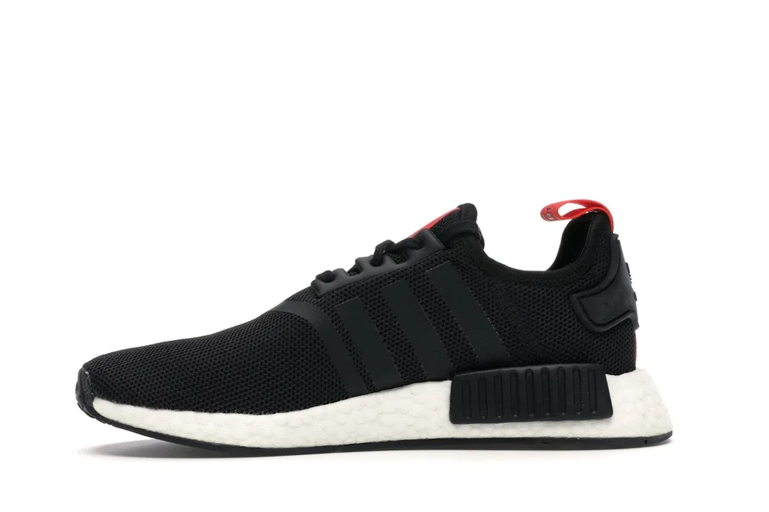 Детские кроссовки lifestyle с принтом Adidas NMD R1, Core Black/Core Black/Hi-Res Red — фото 3
