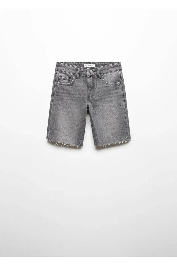 Детские шорты для мальчиков хлопковые Mango Kids, Denim Gray — фото 2