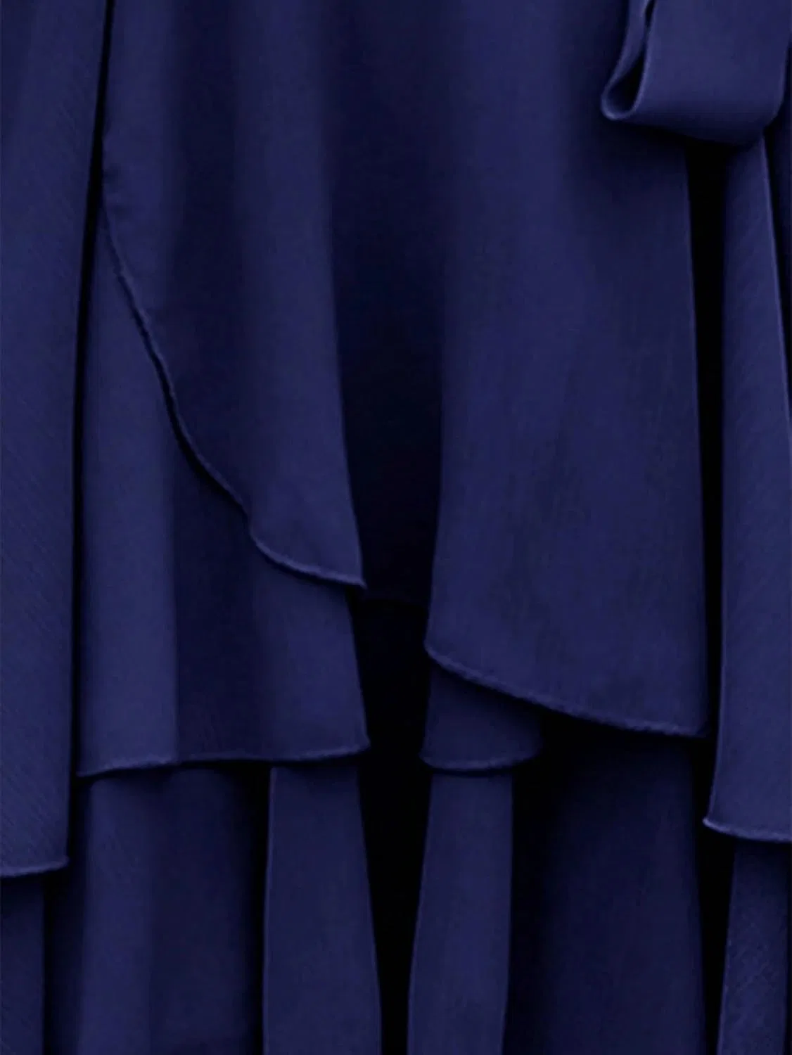 Женское повседневное платье A-силуэта с запахом и воланами, Navy Blue — фото 4