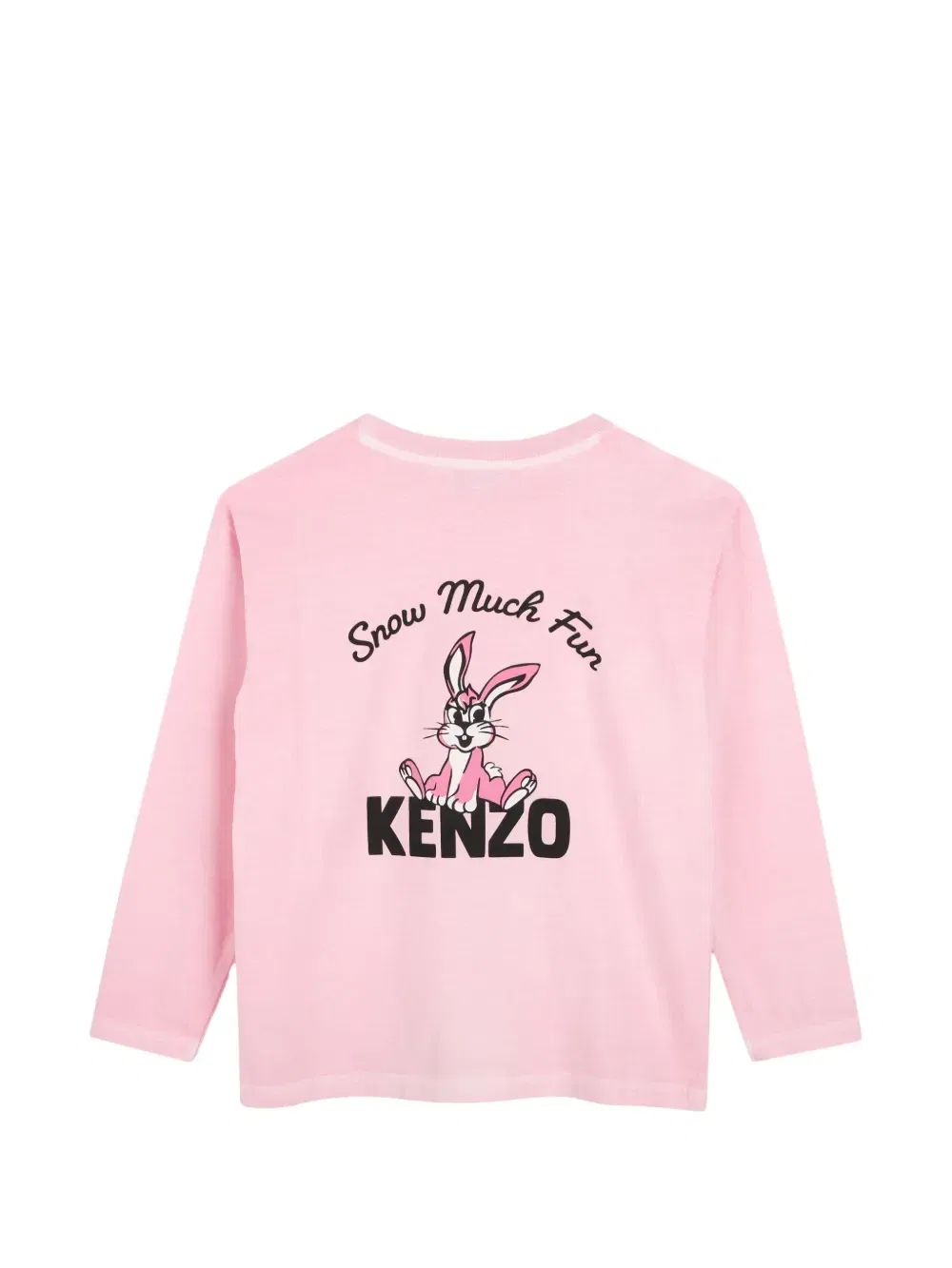Футболка с длинными рукавами и принтом Kenzo Kids, розовый — фото 2