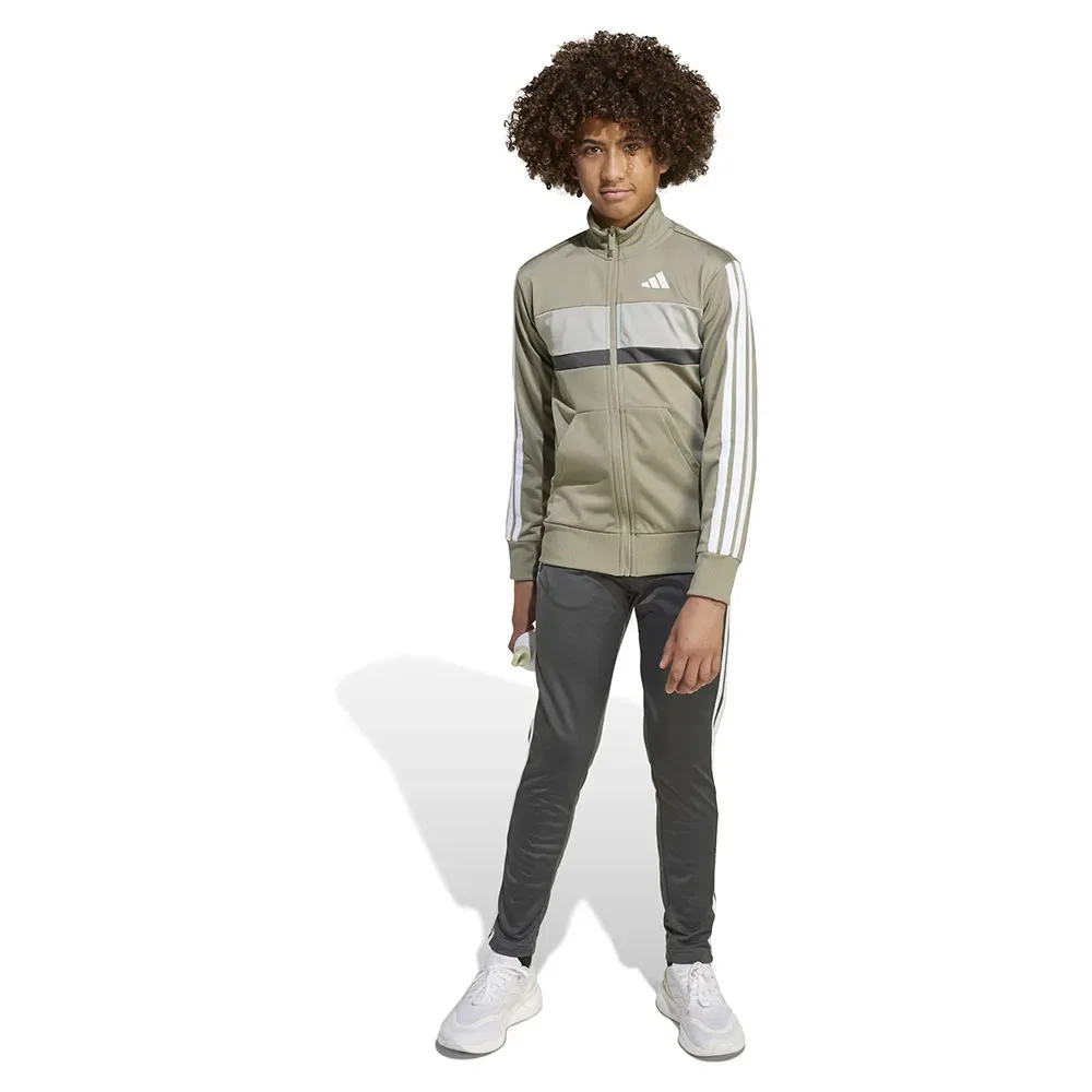 Спортивный костюм Tiberio 3 Stripes Tricot Adidas, зеленый — фото 3