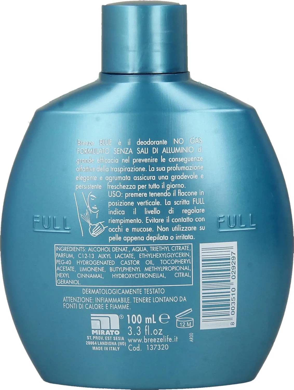 Дезодорант без газа и солей алюминия Breeze Blue, Beni Culinari, набор 6 шт. по 100 мл — фото 3