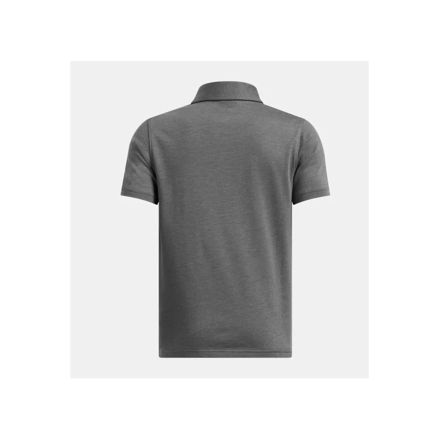 Детская футболка-поло с длинным рукавом Under Armour Icon, Серый — фото 2