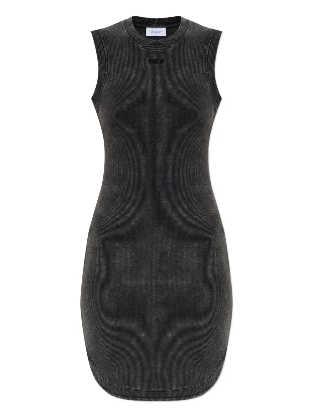 

Платье без рукавов в рубчик Off-White, черный