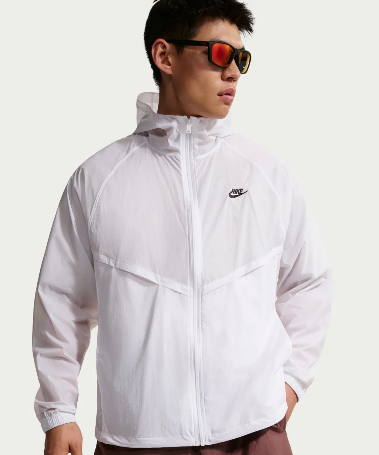 Мужская куртка с принтом Windrunner NIKE, White