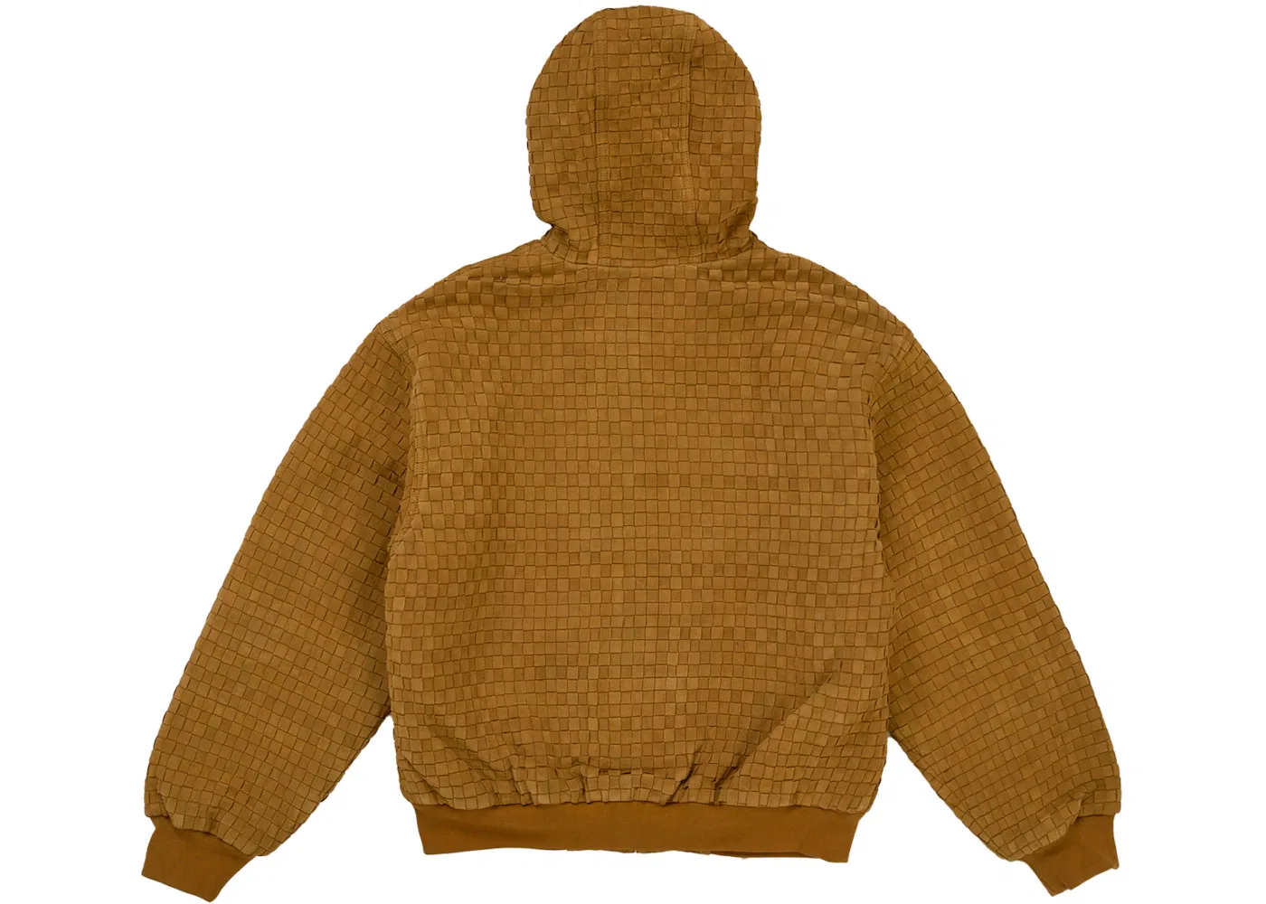 Мужская рабочая куртка с капюшоном из замши Supreme, горчичный — фото 3