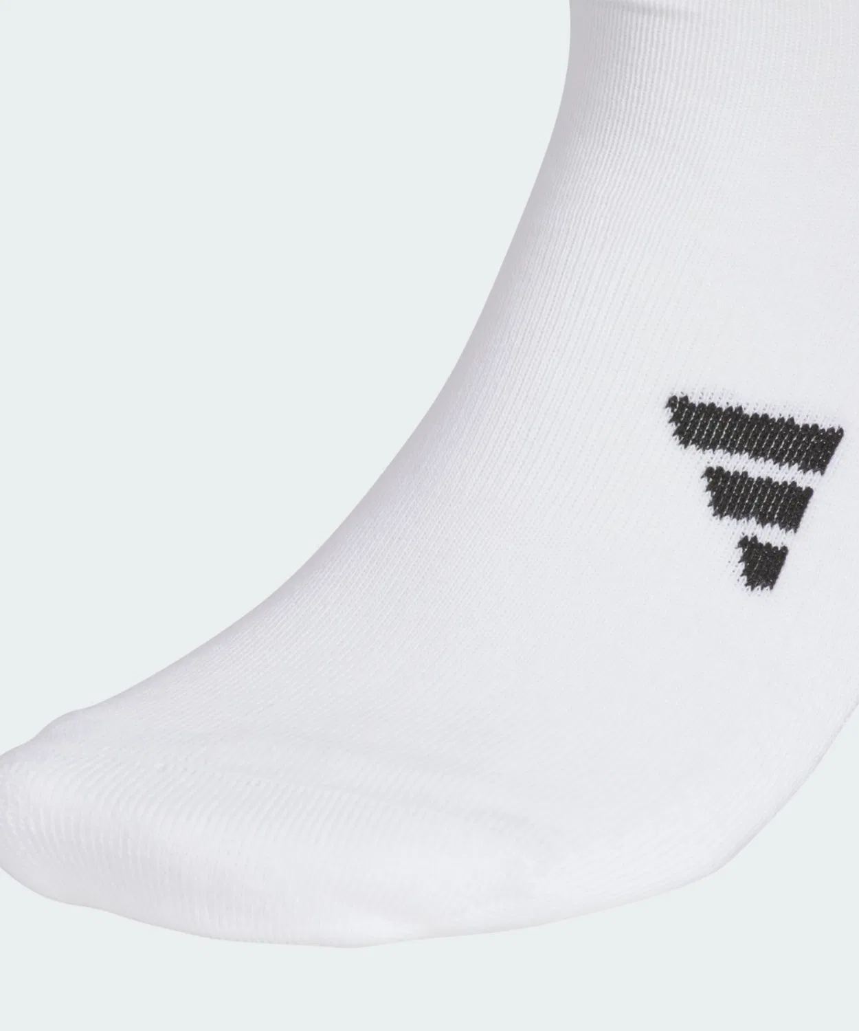 Мужские носки-невидимки с логотипом Three Stripes Adidas, Белый/Черный — фото 3