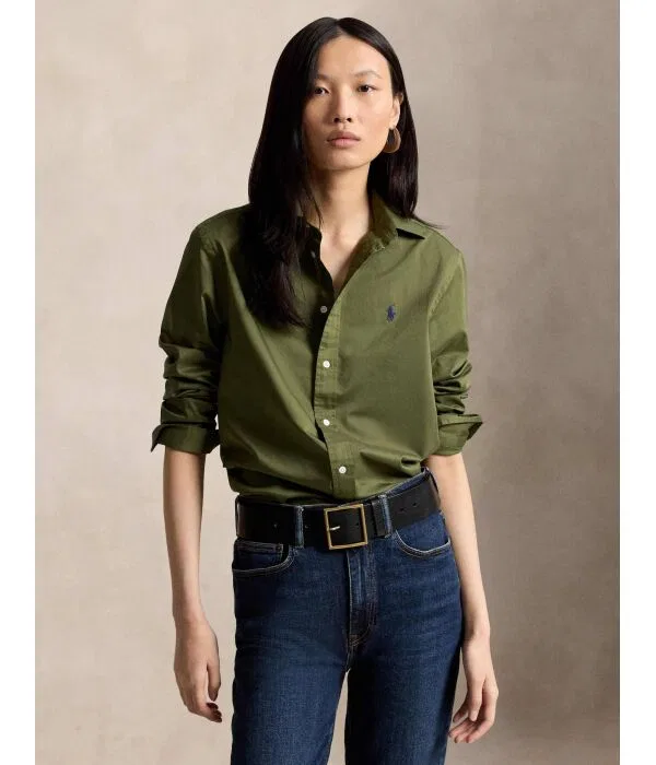 Женская рубашка свободного кроя Polo Ralph Lauren, Verde Oliva